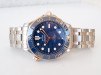 Швейцарские часы Omega Seamaster Diver 300M Co-Axial Master Chronometer 42 Blue Ceramic Sedna 18K Rose Gold Steel