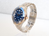 Швейцарские часы Omega Seamaster Diver 300M Co-Axial Master Chronometer 42 Blue Ceramic Sedna 18K Rose Gold Steel