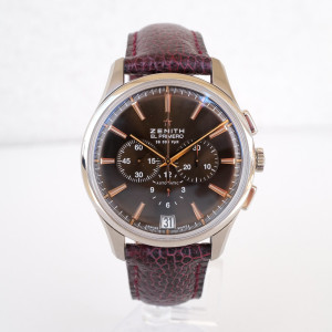 Швейцарський годинник Zenith Captain Chronograph Brown Dial Brown 42