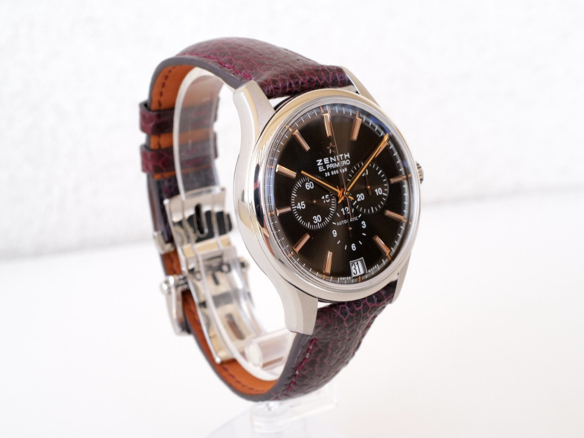 Швейцарський годинник Zenith Captain Chronograph Brown Dial Brown 42