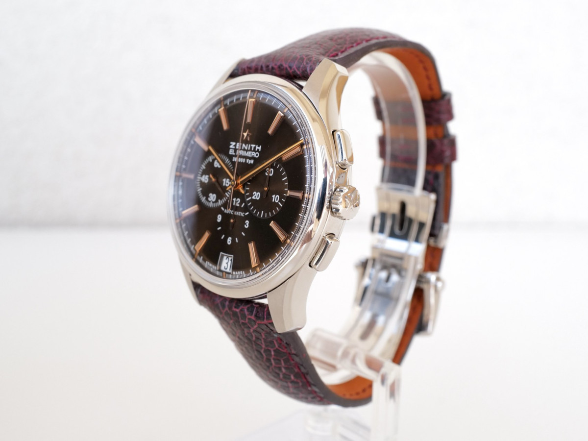 Швейцарський годинник Zenith Captain Chronograph Brown Dial Brown 42