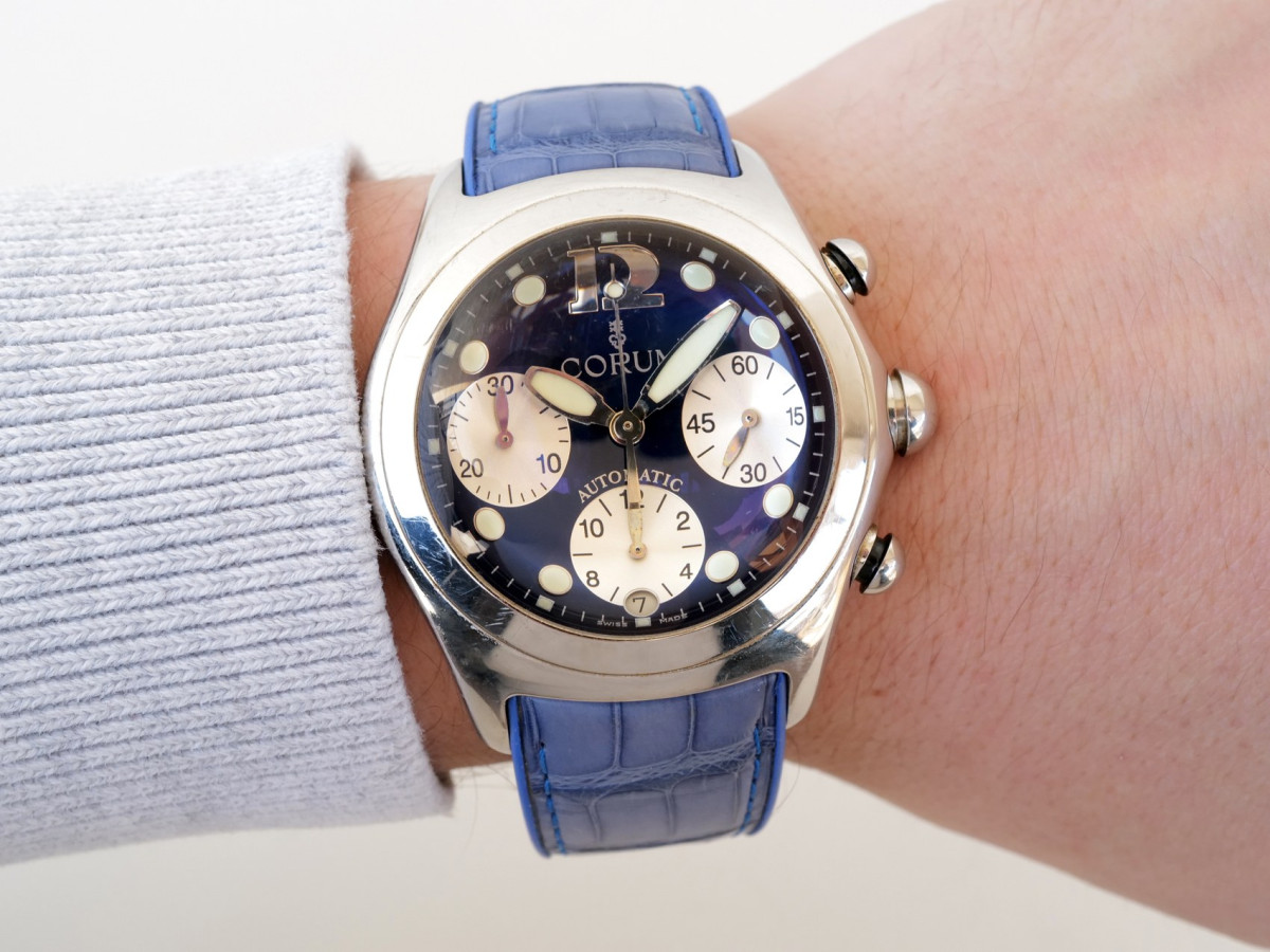 Швейцарський годинник Corum Bubble Chronograph Blue Dial 45