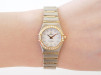 Swiss watch Omega Constellation Quartz Steel Yellow Gold MOP Diamond Dial Bezel