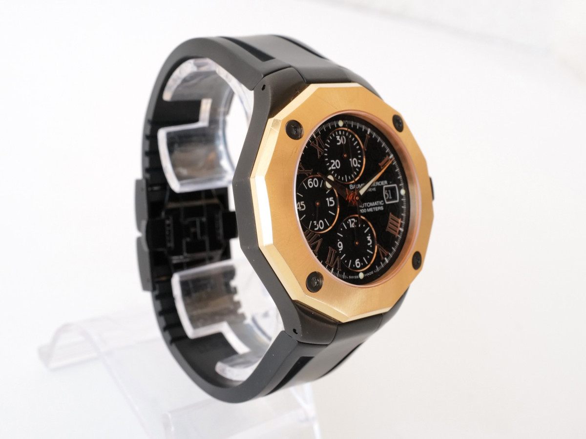 Швейцарський годинник Baume & Mercier Riviera Automatic Chronograph 18K Rose Gold Bezel 43