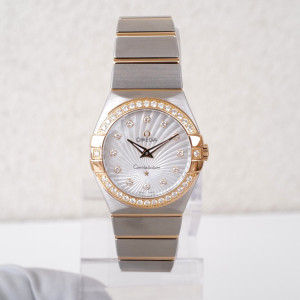 Швейцарские часы Omega Constellation 27 Steel Rose Gold Diamonds
