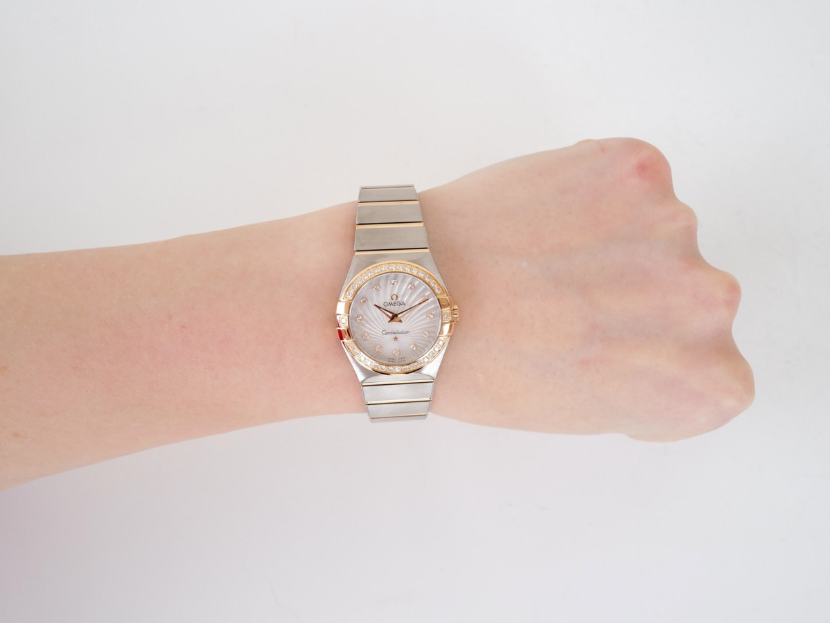 Swiss watch Omega Constellation 27 Steel Rose Gold Diamonds