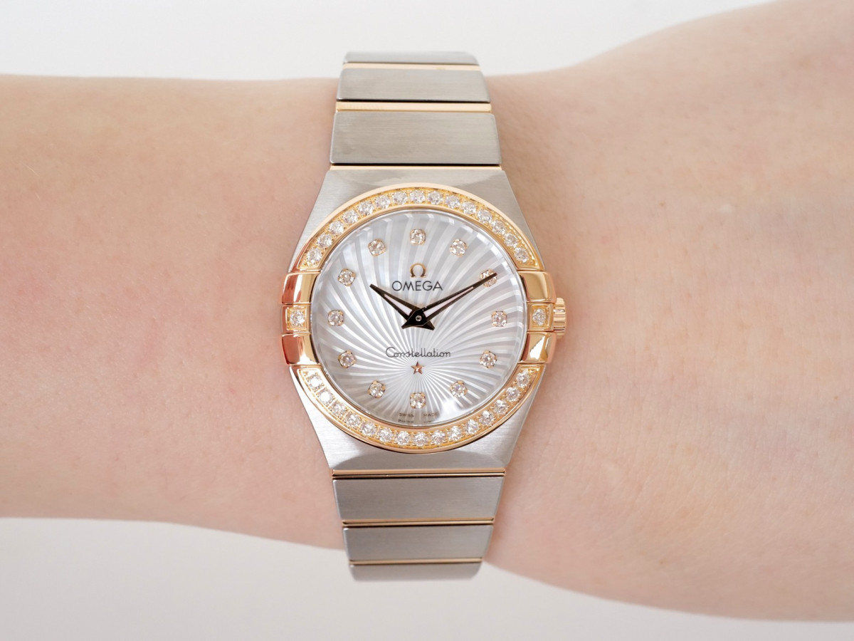 Swiss watch Omega Constellation 27 Steel Rose Gold Diamonds