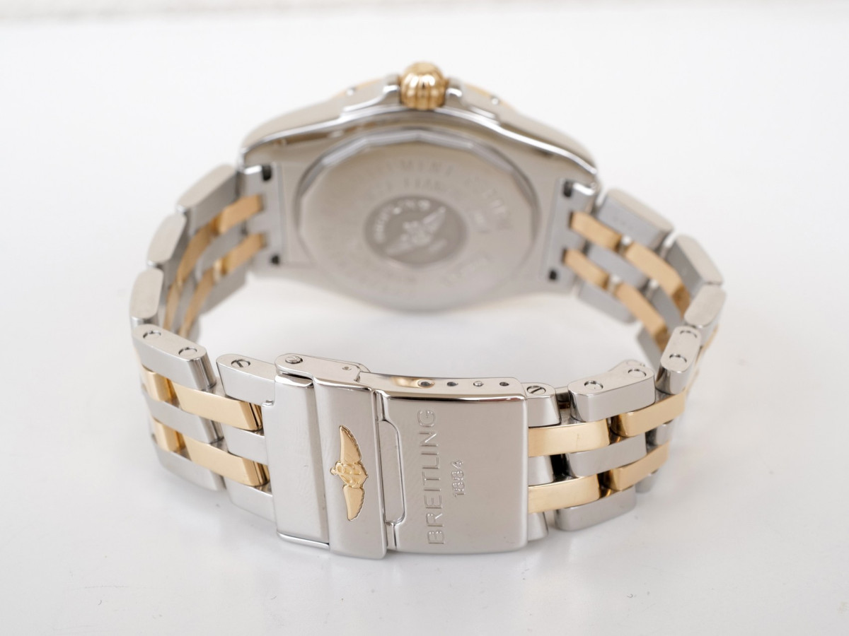 Швейцарские часы Breitling Galactic 41 Steel 18K Rose Gold White Roman Dial