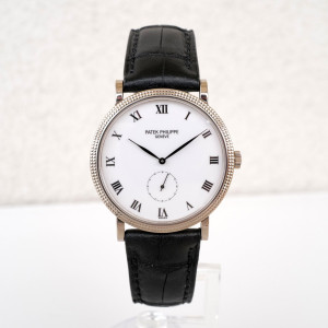 Швейцарские часы Patek Philippe Calatrava 18K White Gold Manual Wind 34