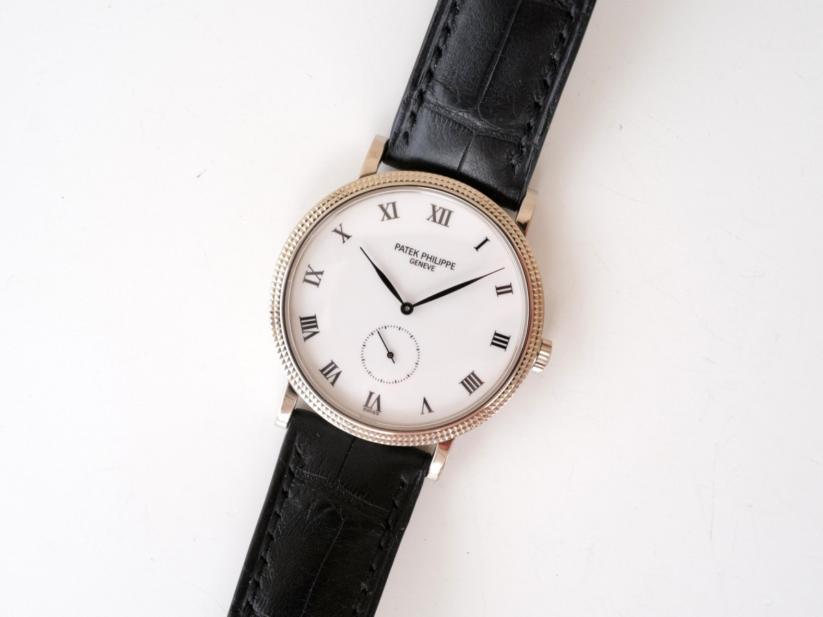 Швейцарские часы Patek Philippe Calatrava 18K White Gold Manual Wind 34