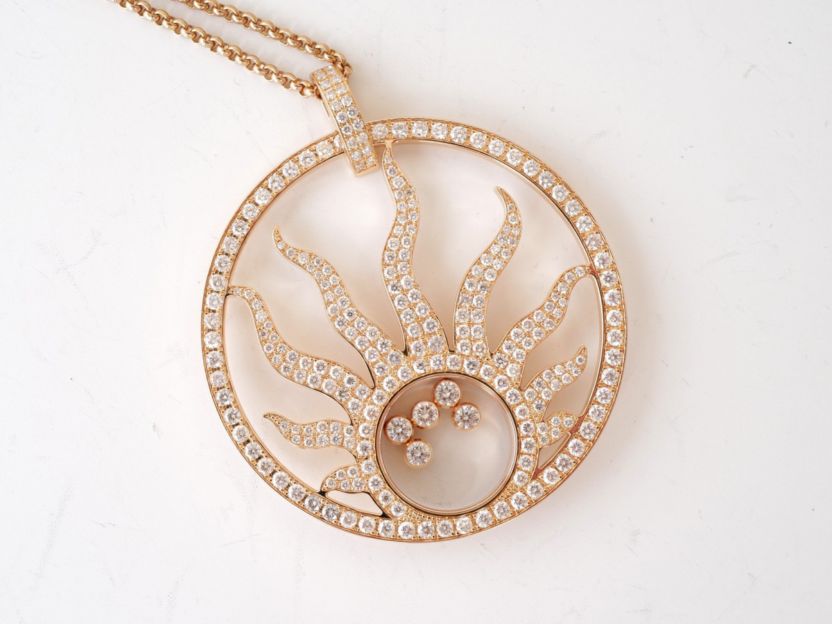 Швейцарские часы Chopard Happy Diamonds Sun Pendant 4ct