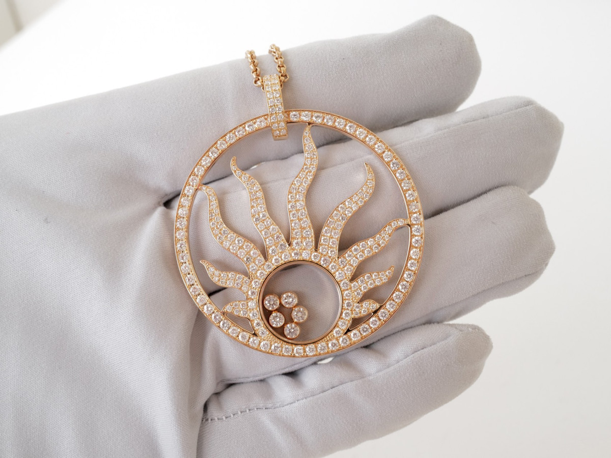 Швейцарские часы Chopard Happy Diamonds Sun Pendant 4ct