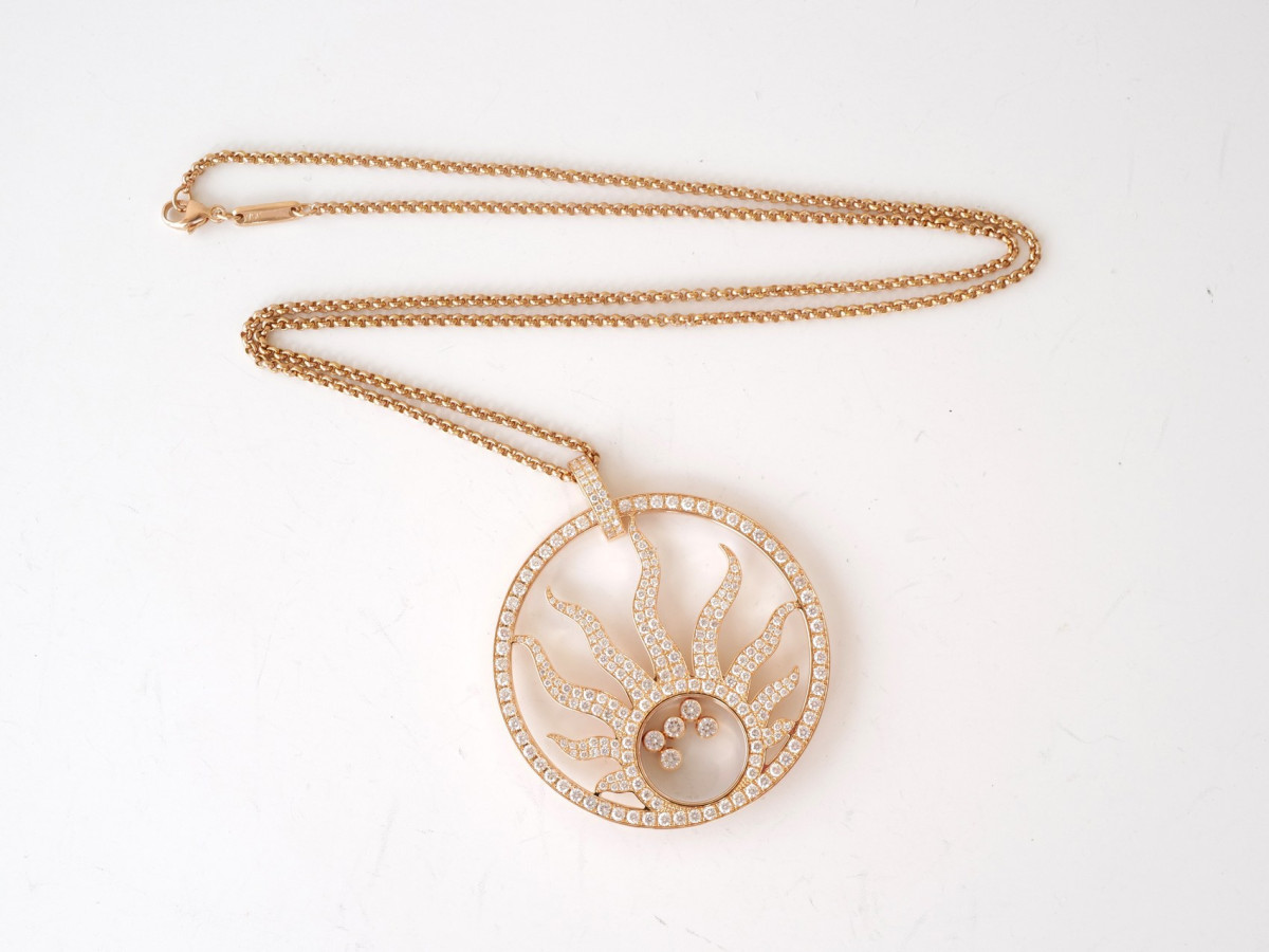 Швейцарские часы Chopard Happy Diamonds Sun Pendant 4ct