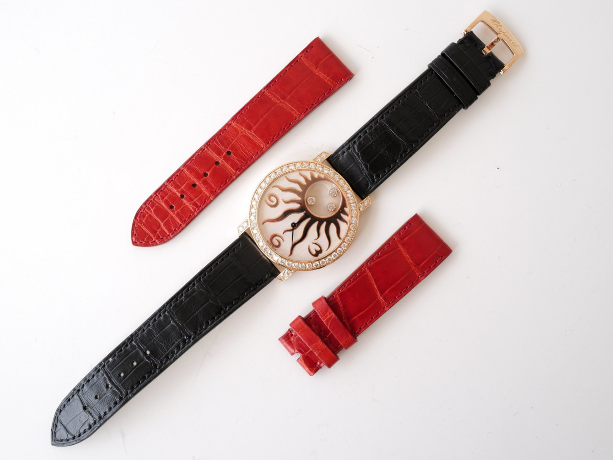 Швейцарские часы Chopard Happy Diamonds Sun 18K Rose Gold 40