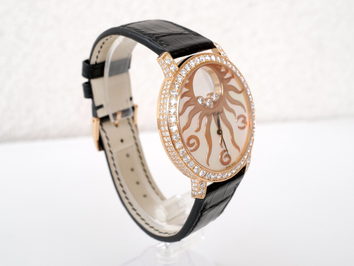 Швейцарские часы Chopard Happy Diamonds Sun 18K Rose Gold 40