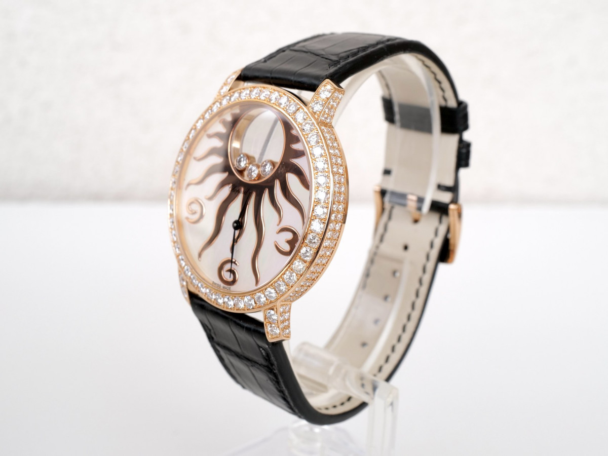 Швейцарские часы Chopard Happy Diamonds Sun 18K Rose Gold 40