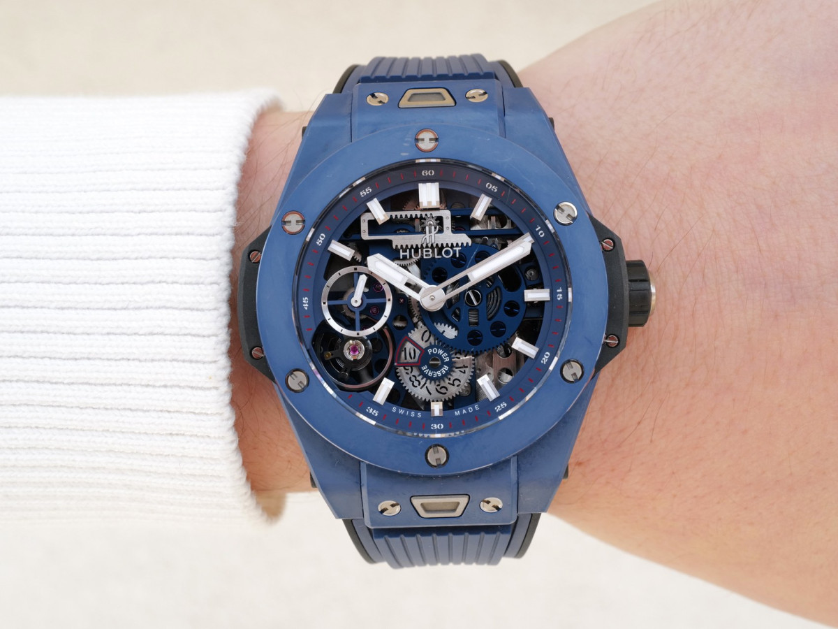 Швейцарський годинник Hublot Big Bang Meca-10 Ceramic Blue 45
