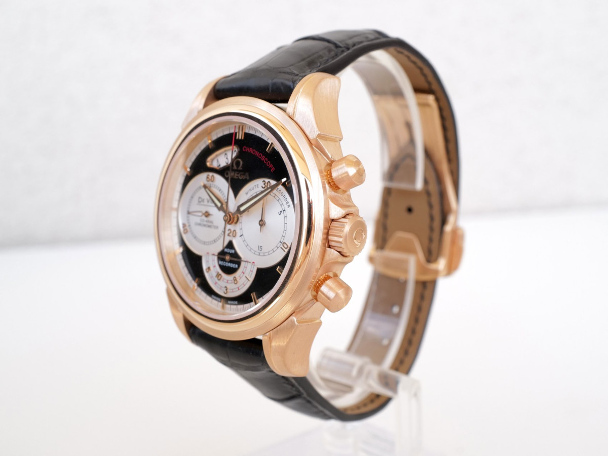 Швейцарские часы Omega De Ville Co-Axial Chronoscope 18K Rose Gold Chronograph 41