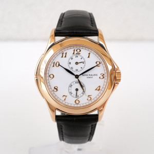 Швейцарський годинник Patek Philippe Calatrava Travel Time 18K Rose Gold 37