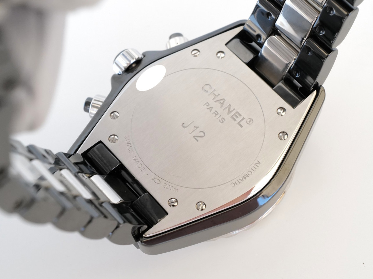 Швейцарський годинник Chanel J12 Chronograph Black Ceramic Diamonds 6,27ct 41
