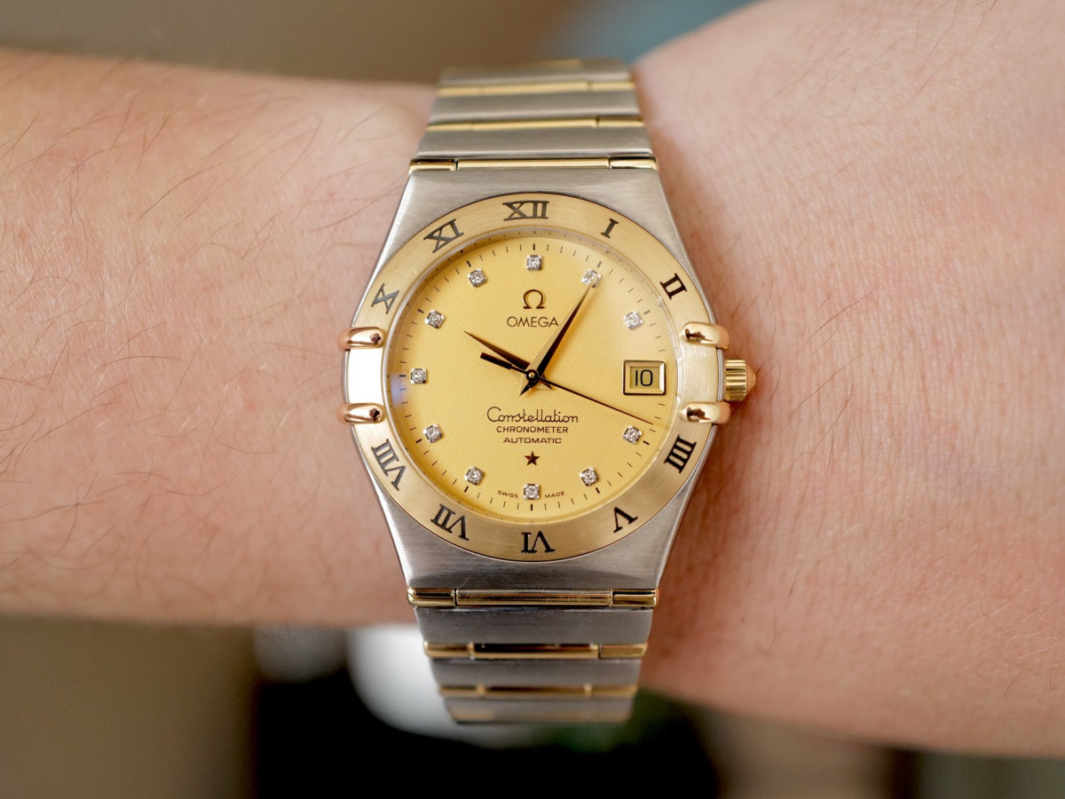 Швейцарские часы Omega Constellation Automatic Steel 18K Yellow Gold Diamond 36