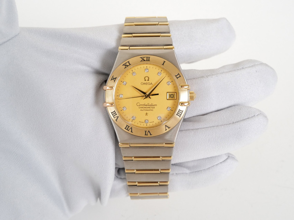 Швейцарские часы Omega Constellation Automatic Steel 18K Yellow Gold Diamond 36