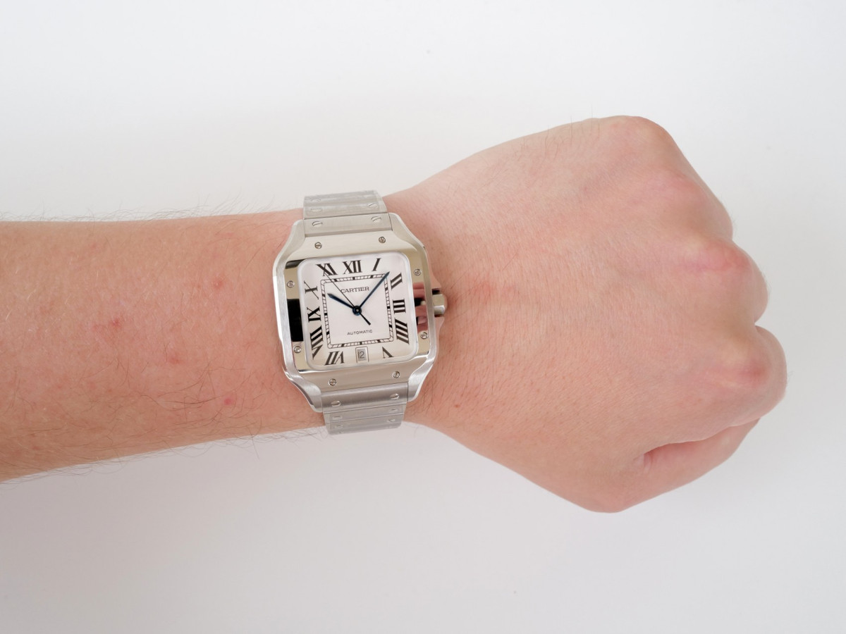 Швейцарський годинник Cartier Santos de Cartier Large White Dial 40