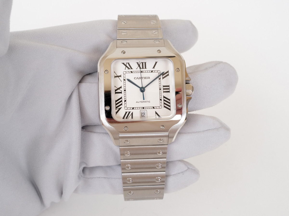 Швейцарський годинник Cartier Santos de Cartier Large White Dial 40