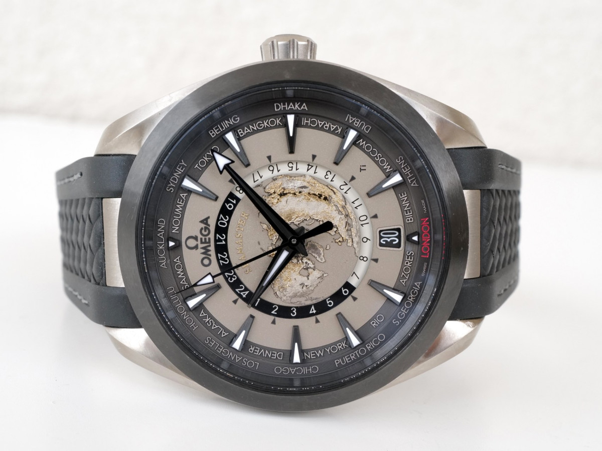 Swiss watch Omega Seamaster Aqua Terra 150M Co-Axial GMT Worldtimer Titanium 43