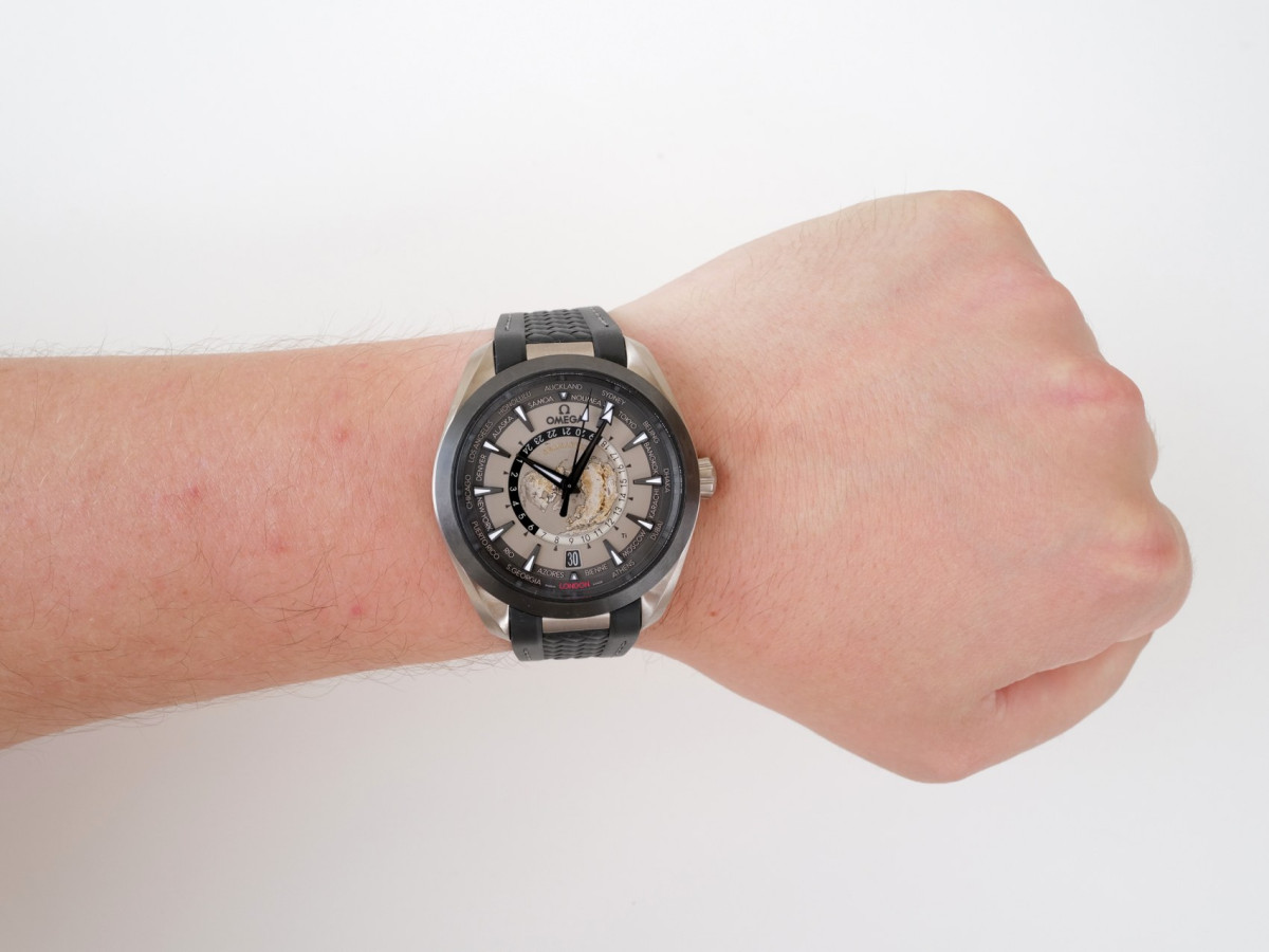 Swiss watch Omega Seamaster Aqua Terra 150M Co-Axial GMT Worldtimer Titanium 43