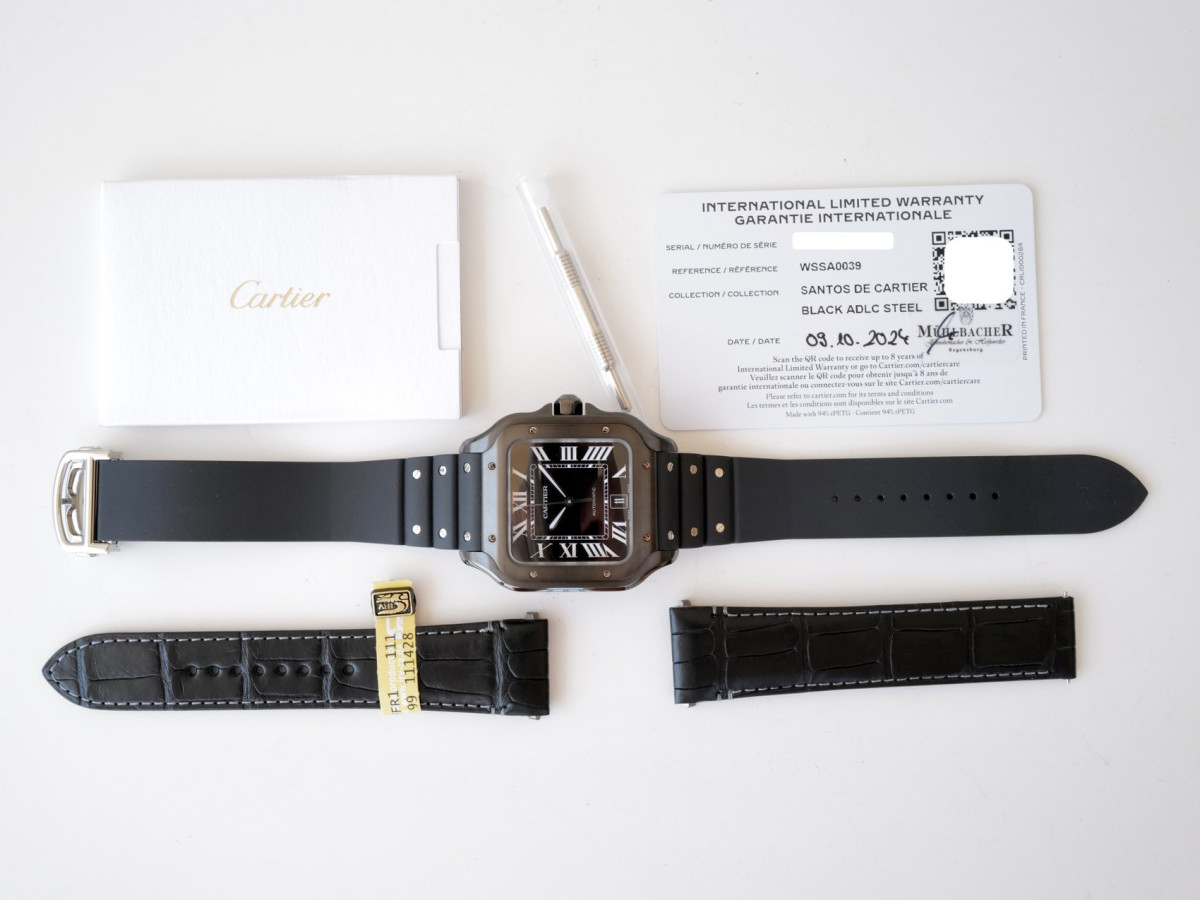 Швейцарський годинник Cartier Santos de Cartier Large Black ADLC 40