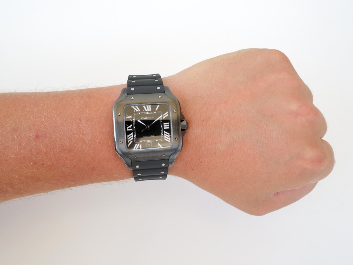 Швейцарський годинник Cartier Santos de Cartier Large Black ADLC 40