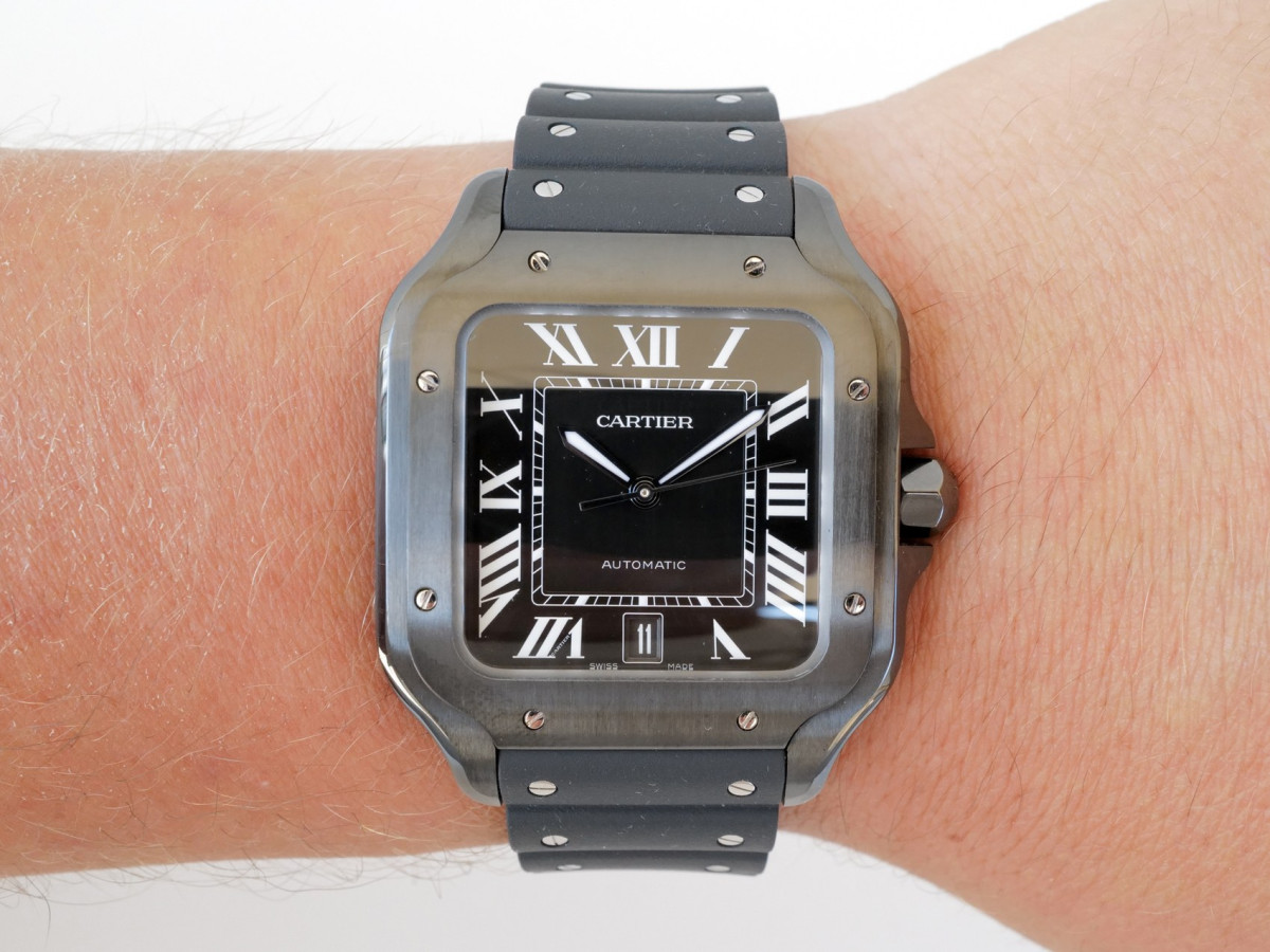 Швейцарський годинник Cartier Santos de Cartier Large Black ADLC 40