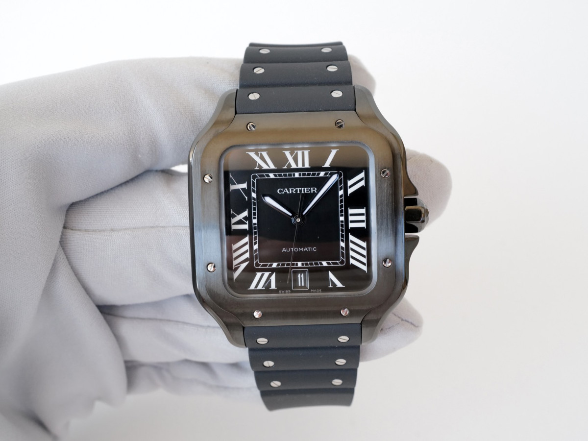 Швейцарський годинник Cartier Santos de Cartier Large Black ADLC 40