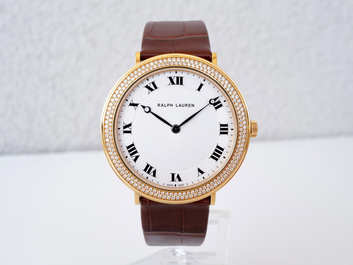 Швейцарские часы Ralph Lauren Slim Classique 18K Rose Gold Diamonds Manual Wind 42