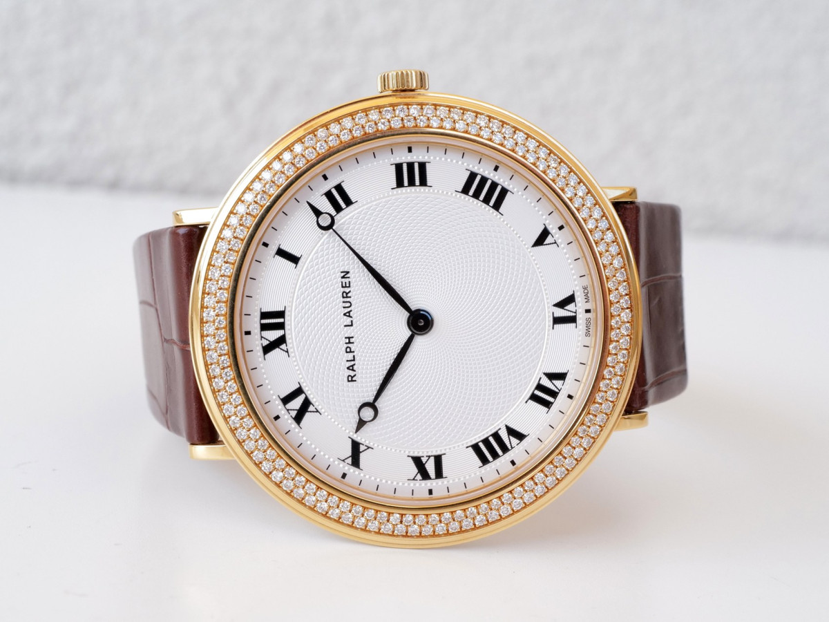 Швейцарские часы Ralph Lauren Slim Classique 18K Rose Gold Diamonds Manual Wind 42