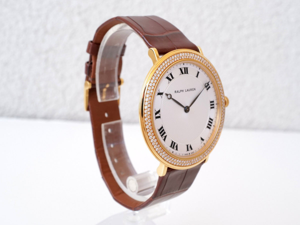 Швейцарские часы Ralph Lauren Slim Classique 18K Rose Gold Diamonds Manual Wind 42