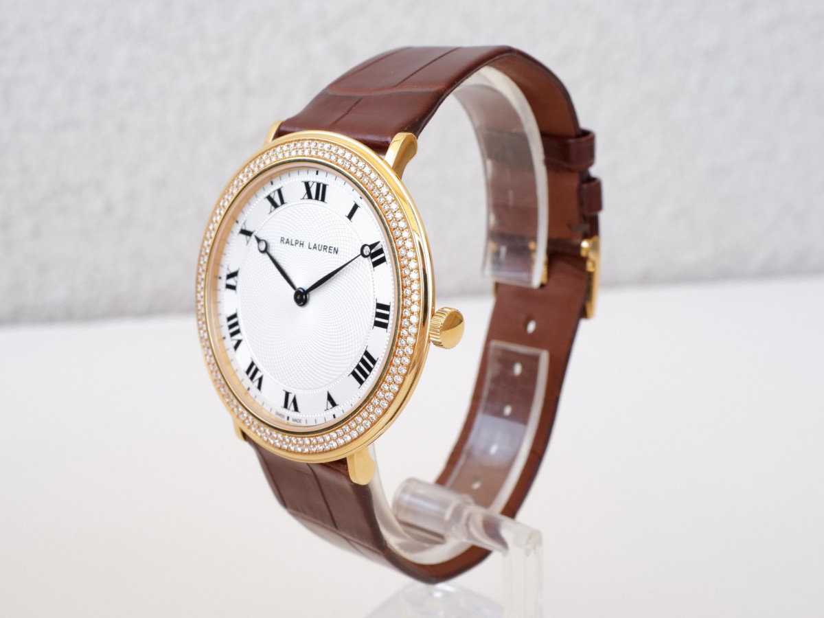 Швейцарские часы Ralph Lauren Slim Classique 18K Rose Gold Diamonds Manual Wind 42