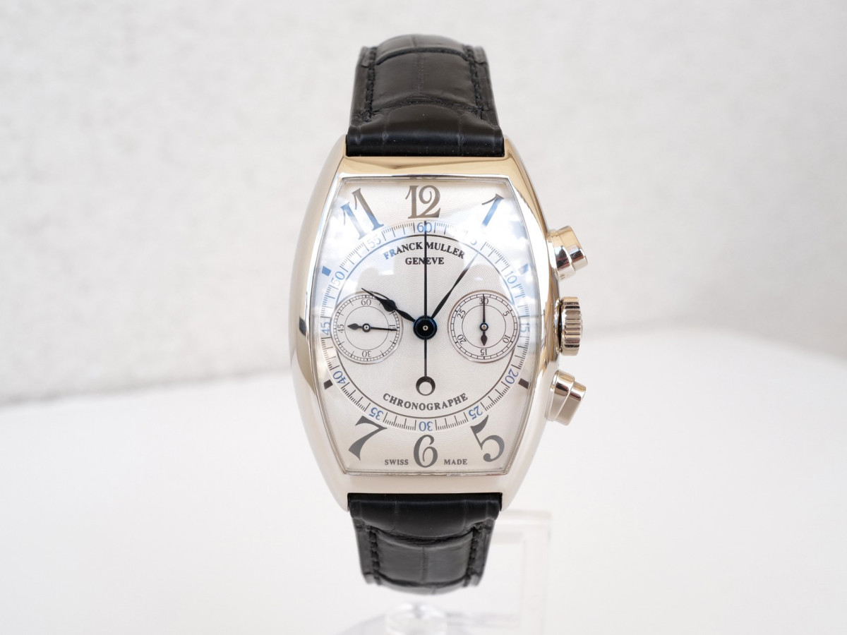 Швейцарские часы Franck Muller Curvex Double Face Chronographe Telemeter Tachymeter Pulsations Scale 950 Platinum