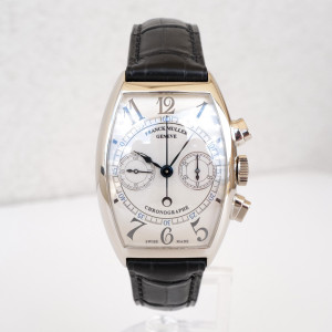 Швейцарские часы Franck Muller Curvex Double Face Chronographe Telemeter Tachymeter Pulsations Scale 950 Platinum