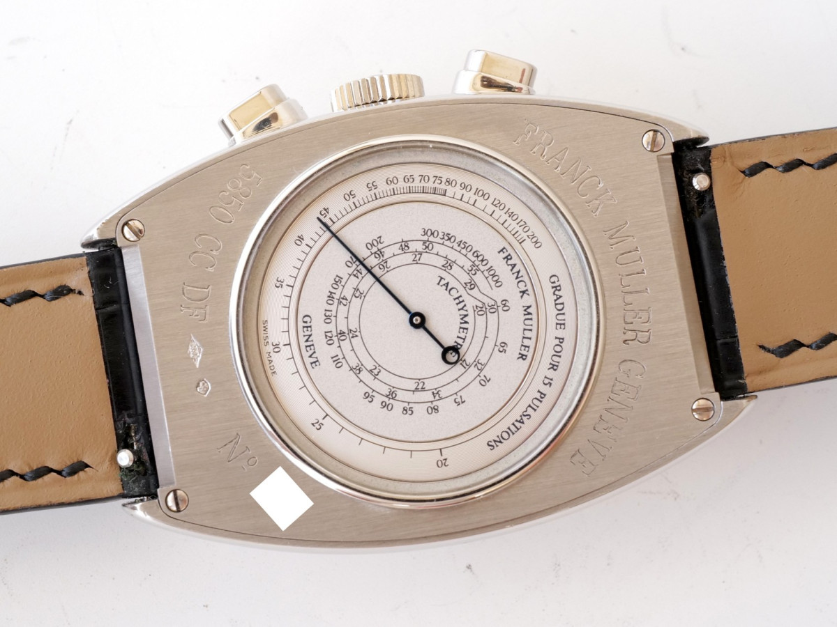 Швейцарские часы Franck Muller Curvex Double Face Chronographe Telemeter Tachymeter Pulsations Scale 950 Platinum