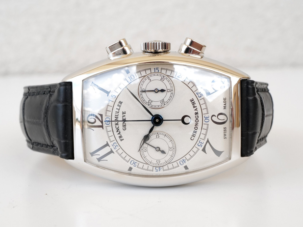 Швейцарские часы Franck Muller Curvex Double Face Chronographe Telemeter Tachymeter Pulsations Scale 950 Platinum