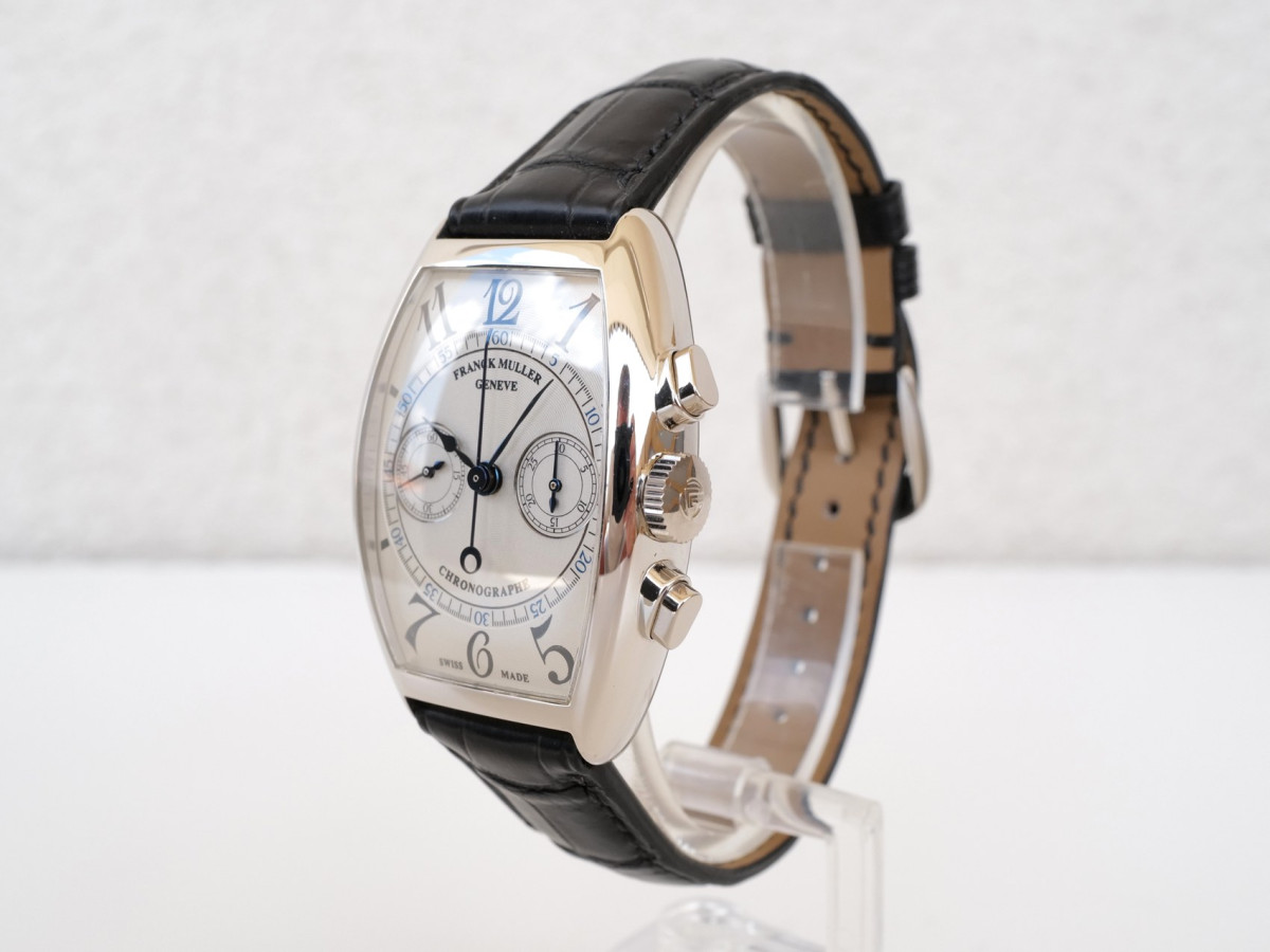 Швейцарские часы Franck Muller Curvex Double Face Chronographe Telemeter Tachymeter Pulsations Scale 950 Platinum