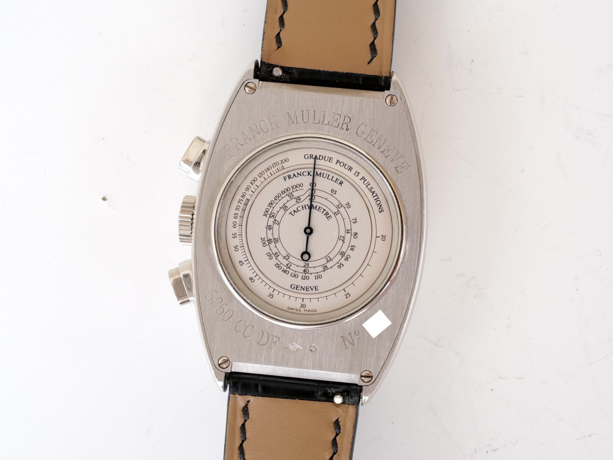 Швейцарские часы Franck Muller Curvex Double Face Chronographe Telemeter Tachymeter Pulsations Scale 950 Platinum