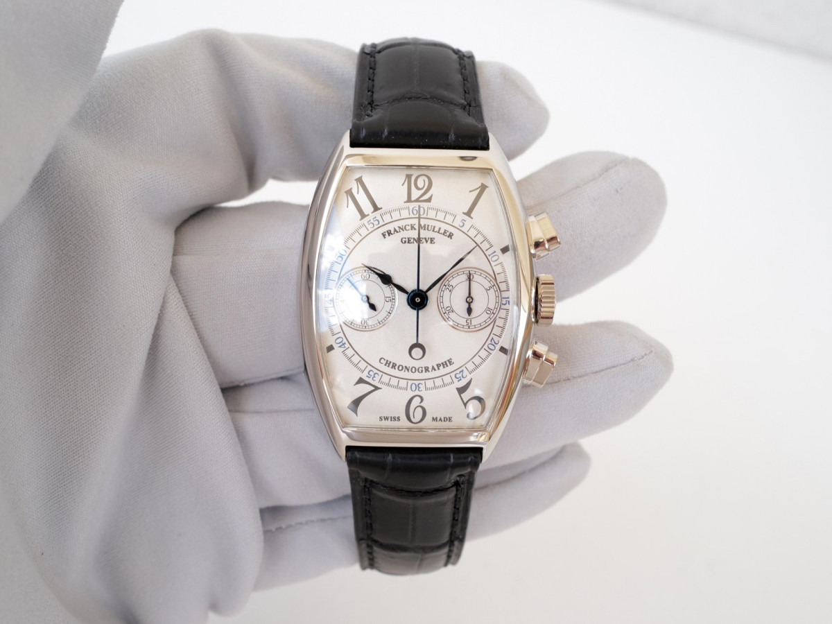 Швейцарские часы Franck Muller Curvex Double Face Chronographe Telemeter Tachymeter Pulsations Scale 950 Platinum
