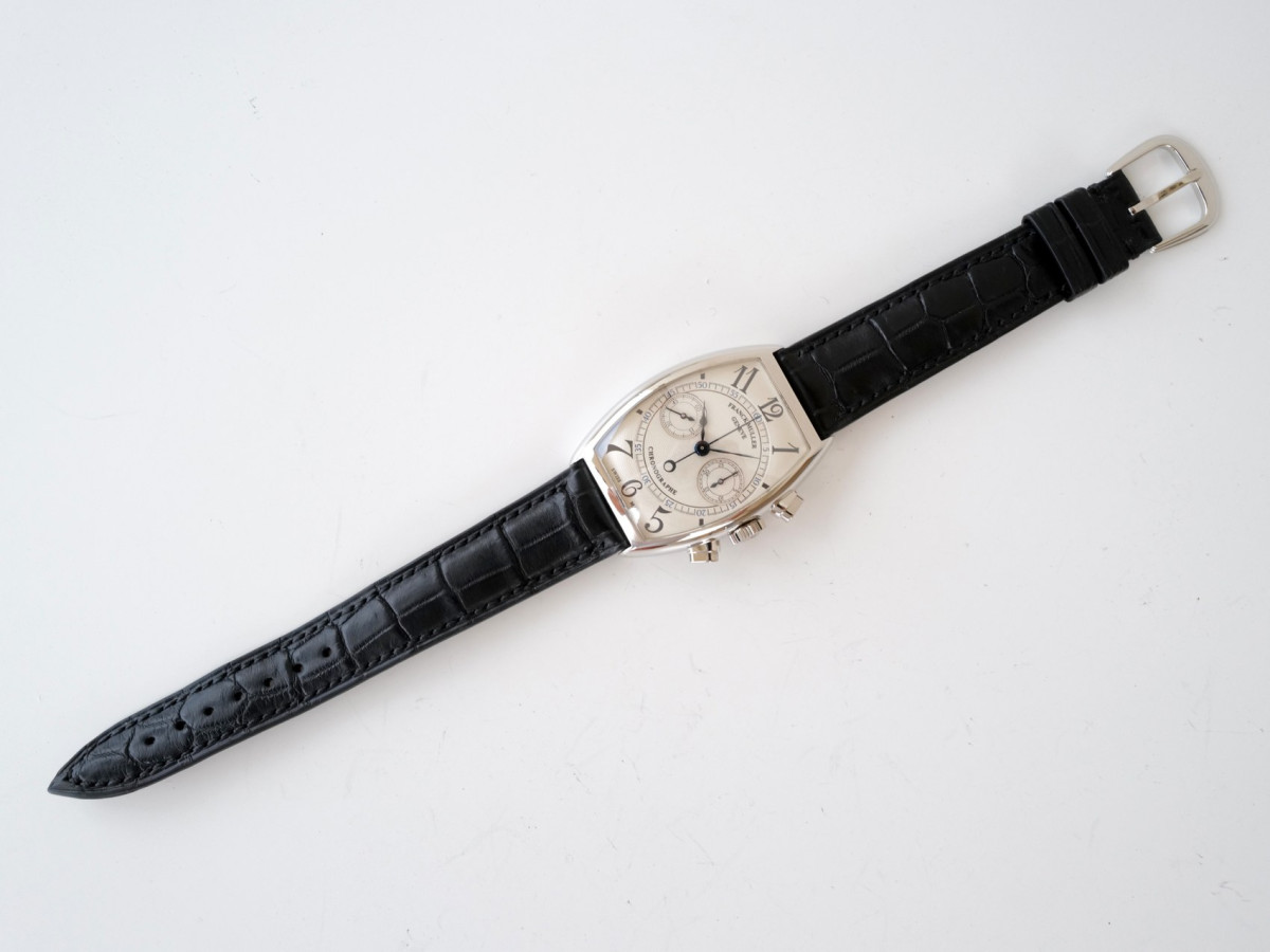 Швейцарские часы Franck Muller Curvex Double Face Chronographe Telemeter Tachymeter Pulsations Scale 950 Platinum