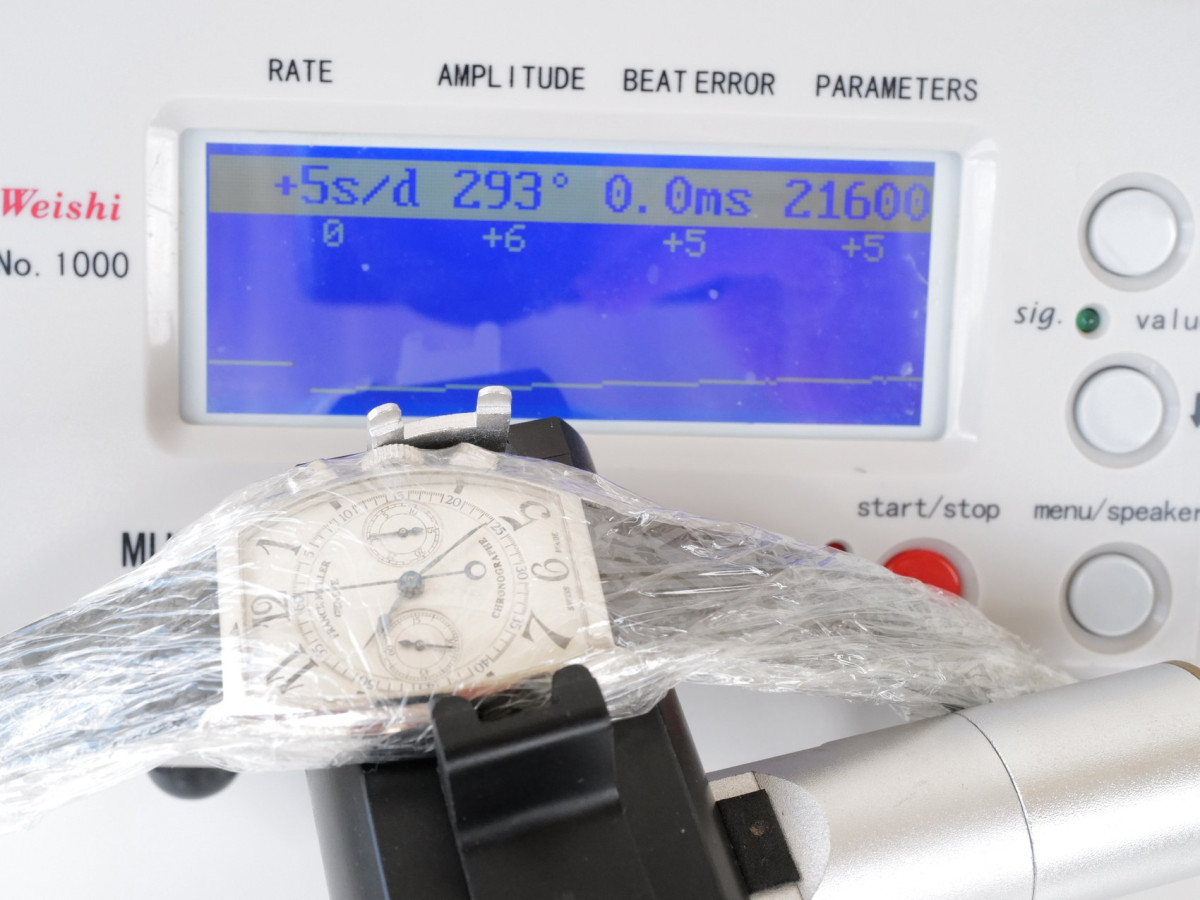 Швейцарские часы Franck Muller Curvex Double Face Chronographe Telemeter Tachymeter Pulsations Scale 950 Platinum