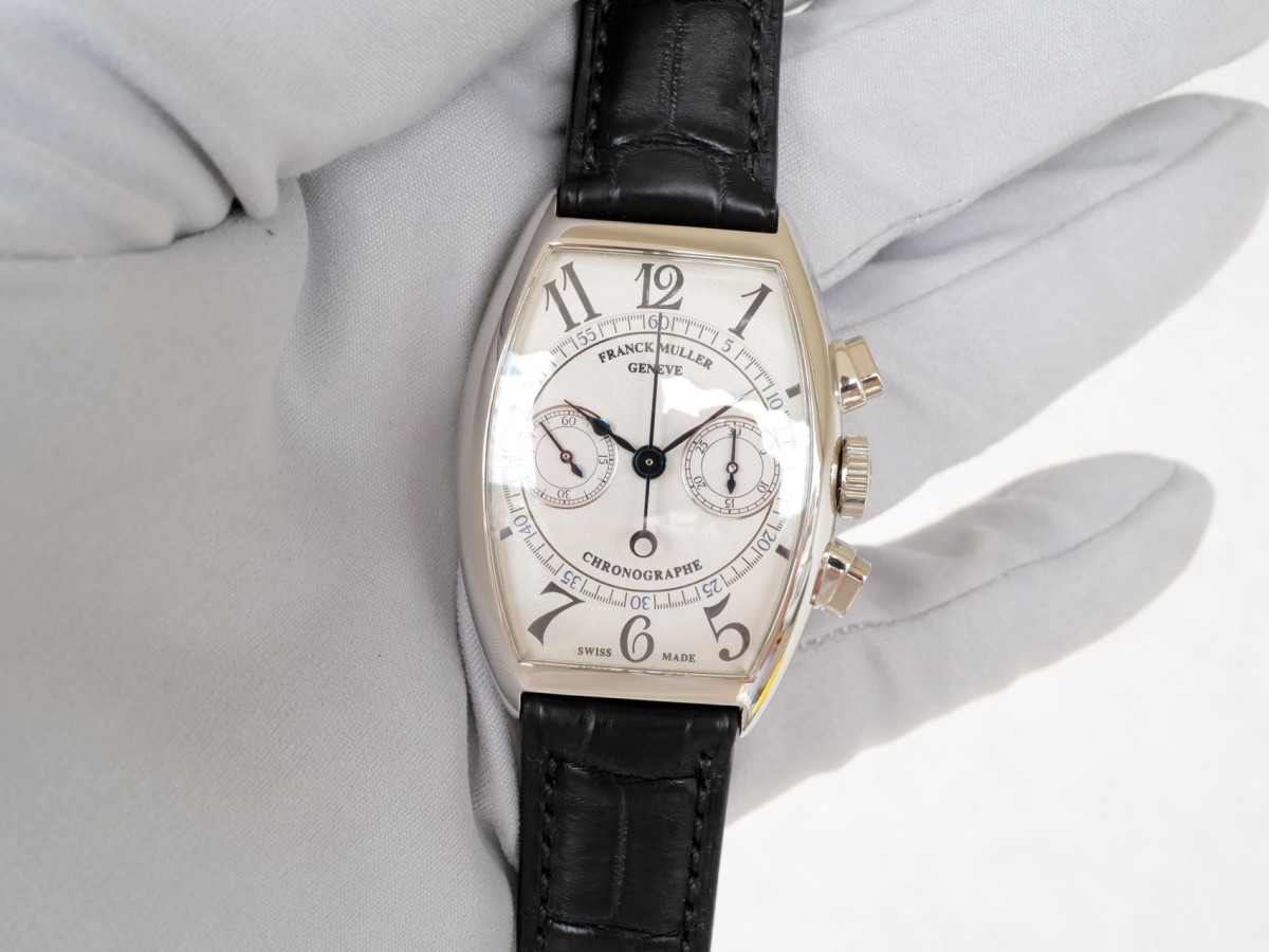 Швейцарские часы Franck Muller Curvex Double Face Chronographe Telemeter Tachymeter Pulsations Scale 950 Platinum