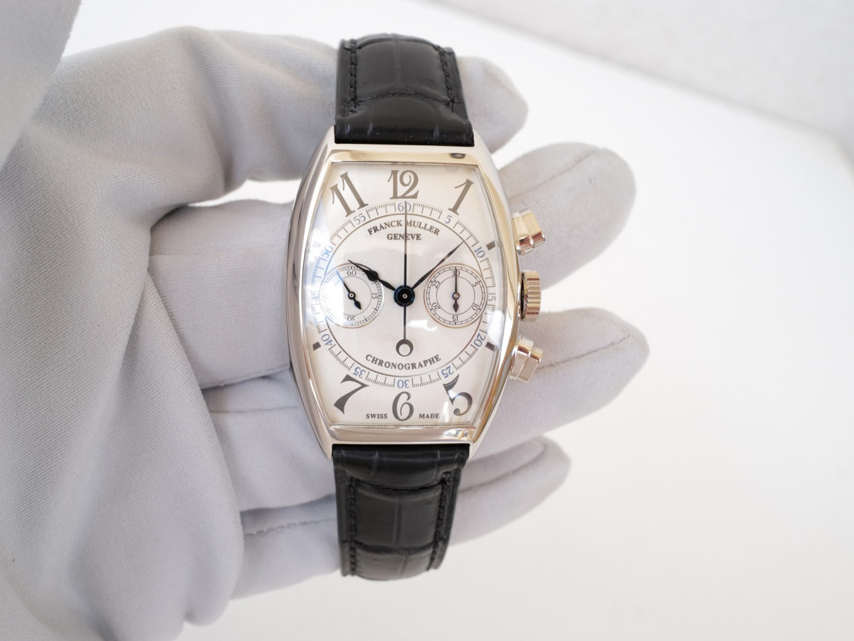 Швейцарские часы Franck Muller Curvex Double Face Chronographe Telemeter Tachymeter Pulsations Scale 950 Platinum