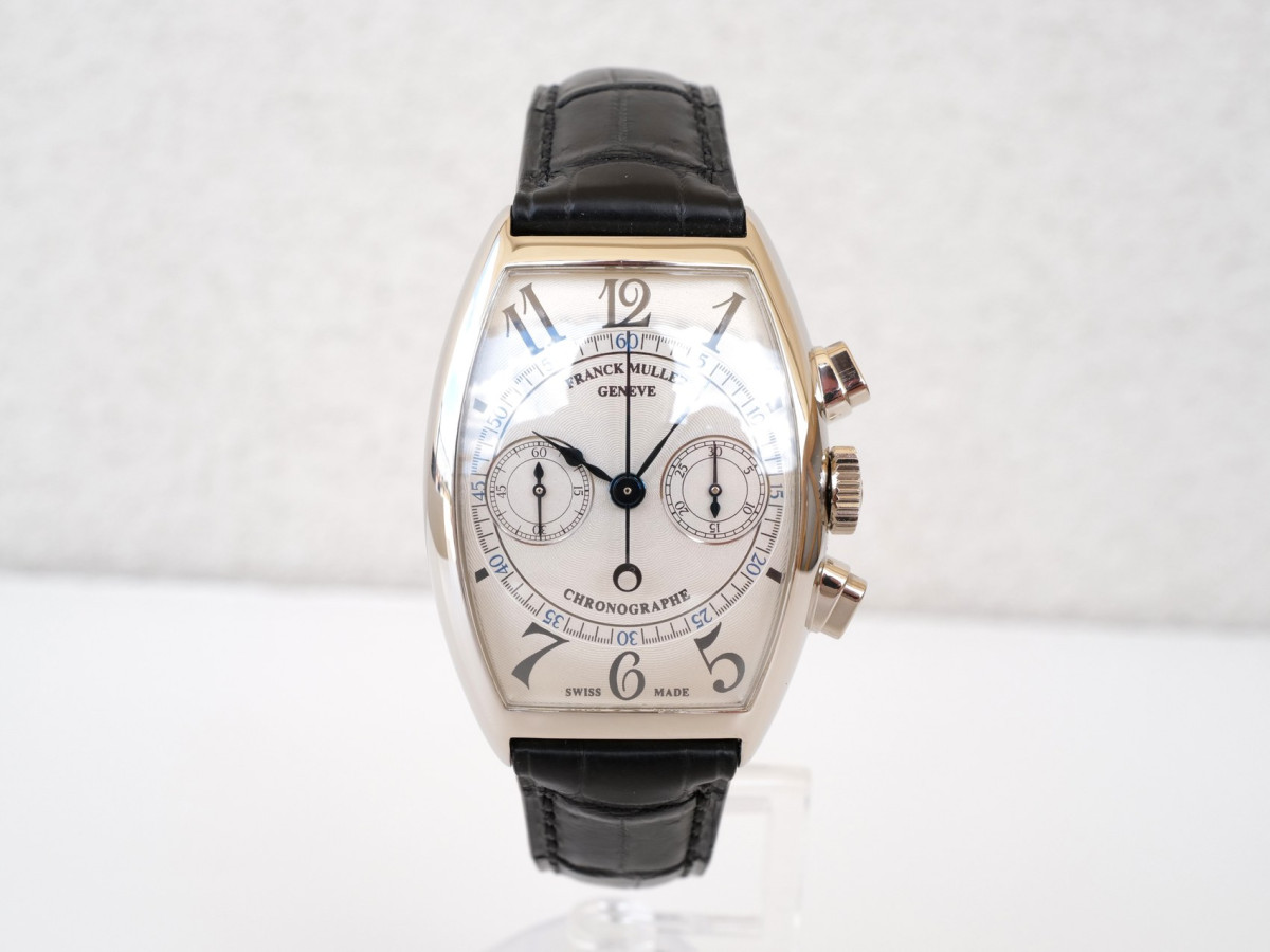 Швейцарские часы Franck Muller Curvex Double Face Chronographe Telemeter Tachymeter Pulsations Scale 950 Platinum